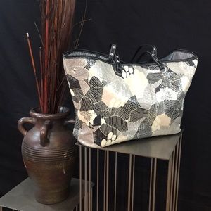 Nine West Gray Sequence Handbag Purse